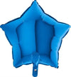 Ballon bleu étoile (rempli d'hélium) 