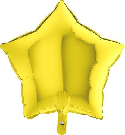 Stern gelb Ballon (mit Helium gefüllt) - Stern Ballon Helium