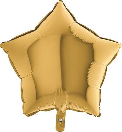 Stern gold Ballon (mit Helium gefüllt) - Stern Ballon Helium