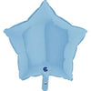 Ballon étoile bleu clair mat (rempli d'hélium) 