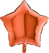 ballon étoile orange (rempli d'hélium) 