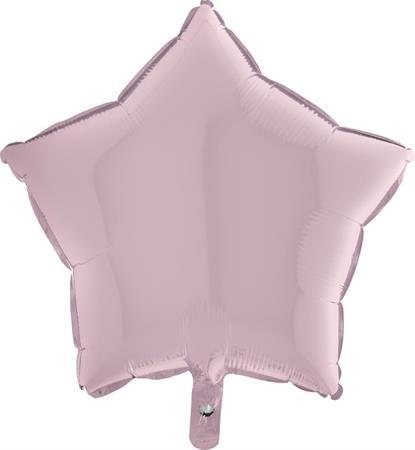 Stern rosa matt Ballon (mit Helium gefüllt) - Stern Ballon Helium