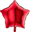 Stern rot Ballon (mit Helium gefüllt)