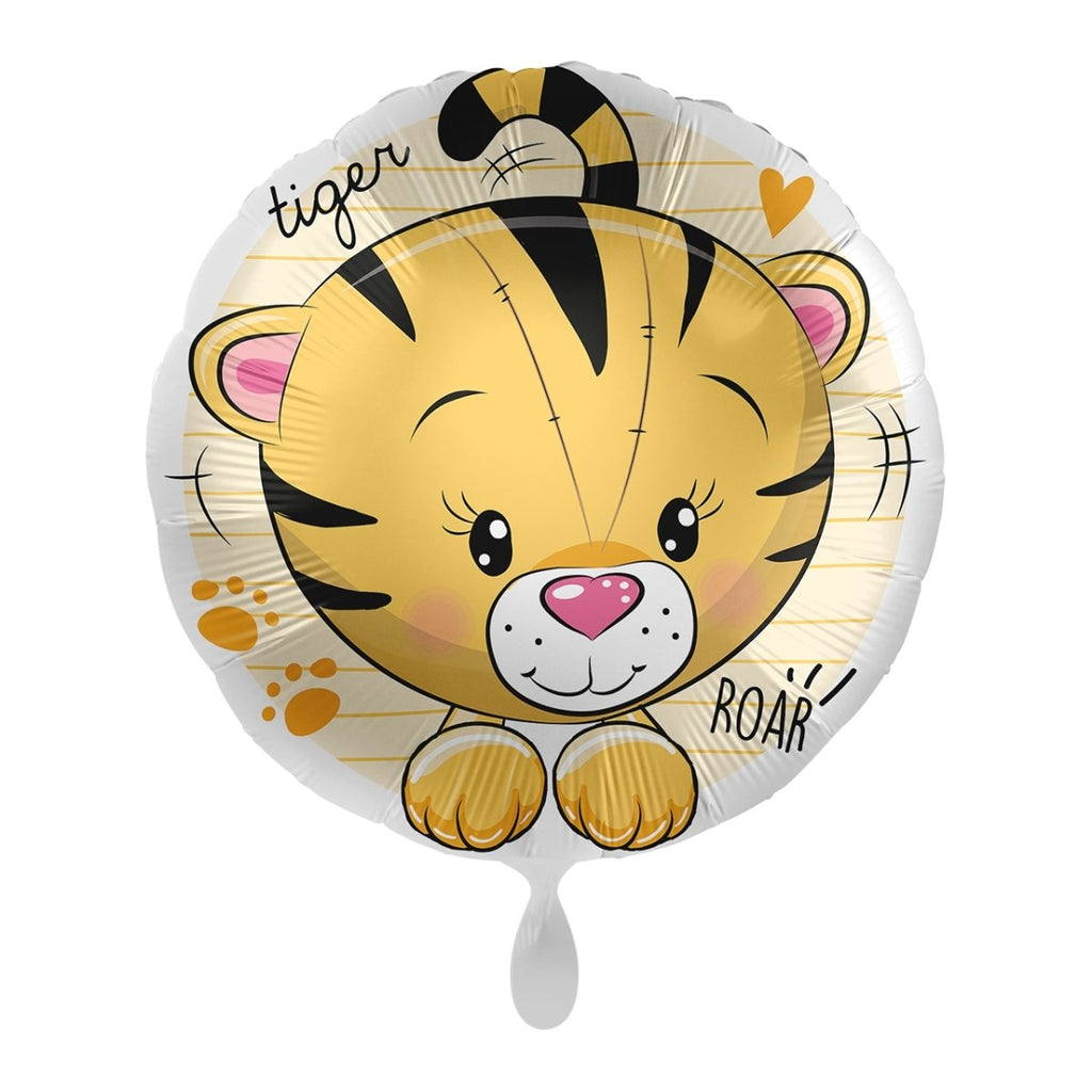 Tiger Ballon (mit Helium gefüllt) - Runder Ballon helium