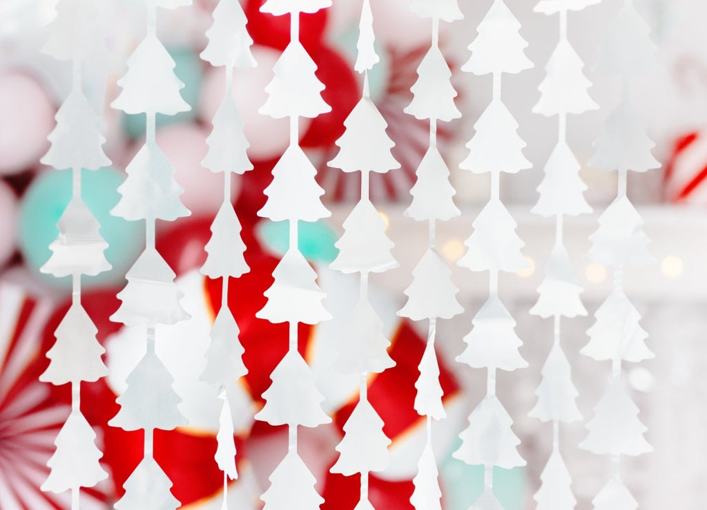 Weihnachtsbaum Vorhang silber - Party Vorhänge