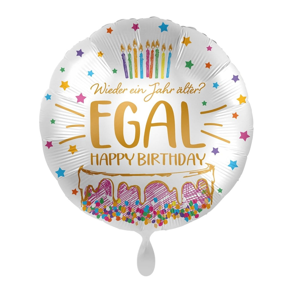 wieder ein Jahr älter EGAL Ballon (mit Helium gefüllt) - Herz Ballon helium
