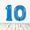 Ballon XL Bleu Numéro 10 (Rempli d'Hélium) 