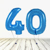Ballon XL Bleu Numéro 40 (Rempli d'Hélium) 