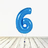 XL Blue Number 6 Balloon (Filled With Helium) 
