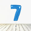 Ballon XL Bleu Numéro 7 (Rempli d'Hélium) 