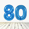 XL Blue Numbers 80 Balloon (Filled With Helium) 
