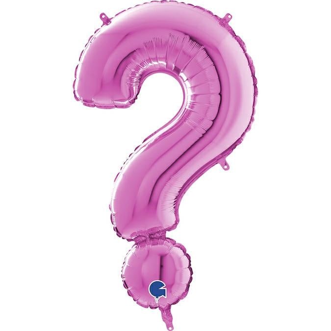 XL Buchstaben Ballon fuchsia ? (mit Helium) - Buchstaben Ballon silber