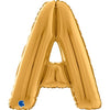 Ballon lettre XL argent A (avec hélium) 