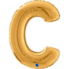 XL Buchstaben Ballon Gold C (mit Helium)