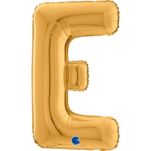 XL Buchstaben Ballon Gold E (mit Helium) - Buchstaben Ballon gold