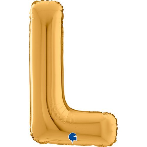 XL Buchstaben Ballon Gold L (mit Helium) - Buchstaben Ballon gold