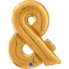 XL Buchstaben Ballon Gold & (mit Helium)