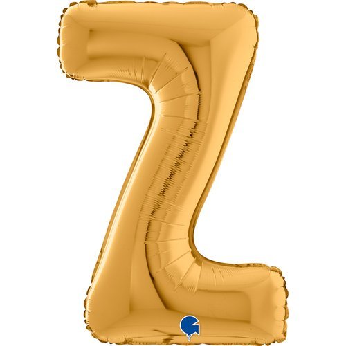 XL Buchstaben Ballon Gold Z (mit Helium) - Buchstaben Ballon gold
