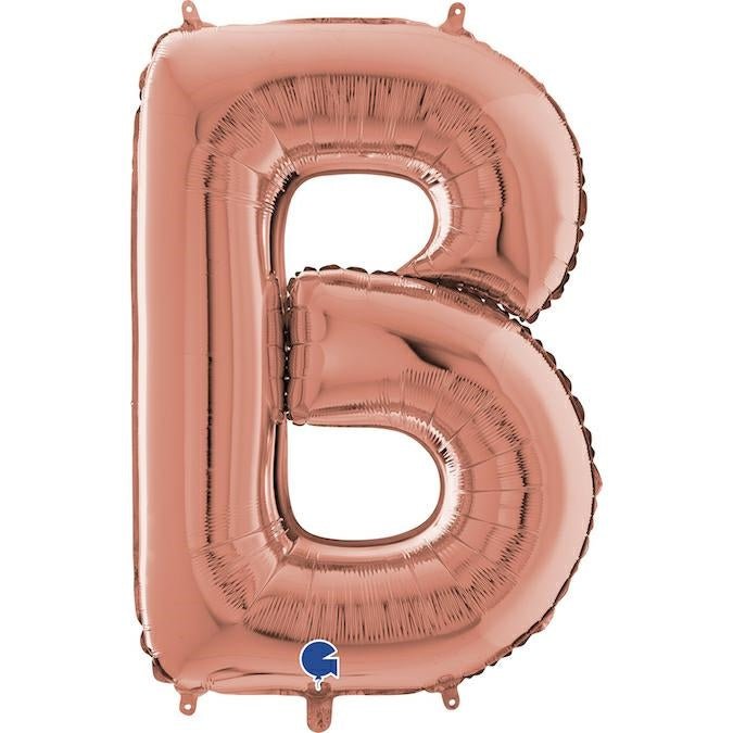 XL Buchstaben Ballon rosegold B (ohne Helium) - Buchstaben Ballon rosegold klein