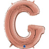 Ballon lettre XL or rose G (avec hélium) 