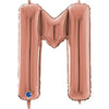Ballon lettre XL or rose M (avec hélium) 