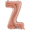 Ballon lettre XL or rose Z (avec hélium) 