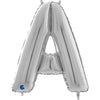 Ballon lettre XL argent A (avec hélium) 
