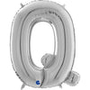 XL letter balloon silver Q (with helium) 
