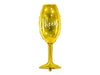 Champagner Glas Cheers gold Ballon (mit Helium gefüllt)