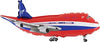 XL Flugzeug rot Ballon (mit Helium gefüllt)