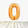 Ballon numéro 0 XL Gold (rempli d'hélium) 