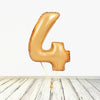 XL Gold Number 4 Balloon (Filled with Helium) 