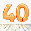 Ballon XL Or Numéro 40 (Rempli d'Hélium) 