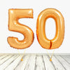 Ballon 50 chiffres dorés XL (rempli d'hélium) 