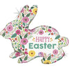 XL Happy Easter Hase Ballon (mit Helium gefüllt)