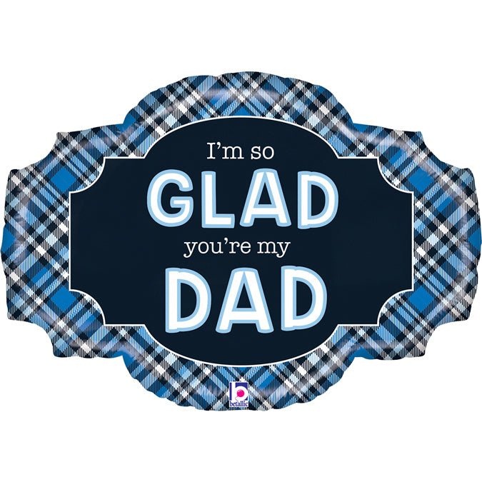 XL Happy Father's Day Ballon (mit Helium gefüllt) - Special message helium rund