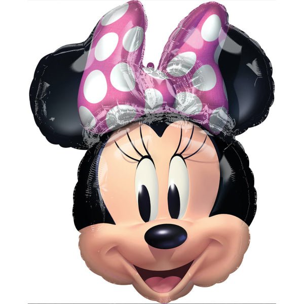 XL Minnie Mouse Kopf Ballon (mit Helium gefüllt) - Supershape helium