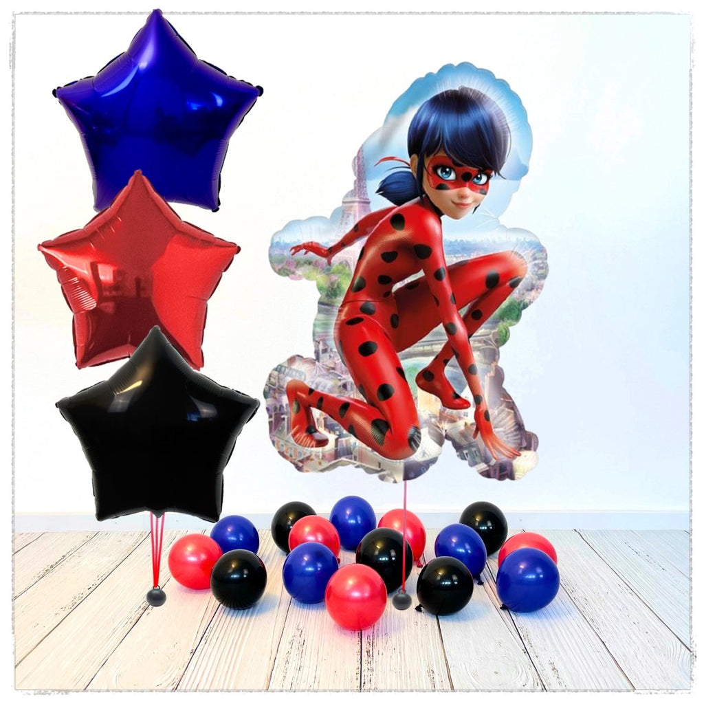 XL Miraculous Ladybug Ballon Bouquet (mit Helium gefüllt) - Supershape helium