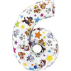 Ballon XL Paw Patrol Numéros 6 (rempli d'hélium)