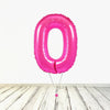 Ballon XL Rose (Fuchsia) Numéro 0 (Rempli d'Hélium) 