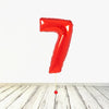 XL Rot Zahlen 7 Ballon (mit Helium gefüllt)