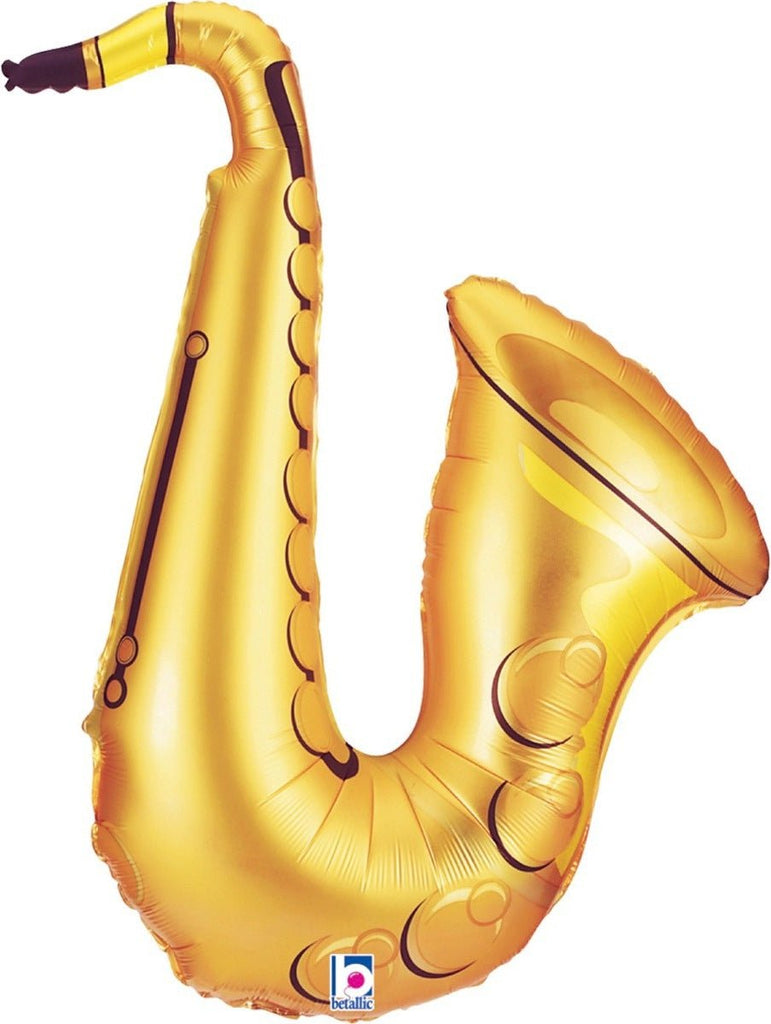 XL Saxophone Ballon (mit Helium gefüllt) - Special message helium rund