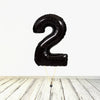 XL Black Numbers 2 Balloon (Filled With Helium) 