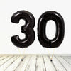 XL Black Number 30 Balloon (Filled with Helium) 