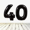Ballon XL Noir Numéro 40 (Rempli d'Hélium) 