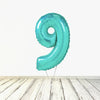 Ballon XL Tiffany Numbers 9 (rempli d'hélium) 