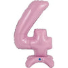 Ballon numéro XL rose pastel 4 à monter (sans hélium) 