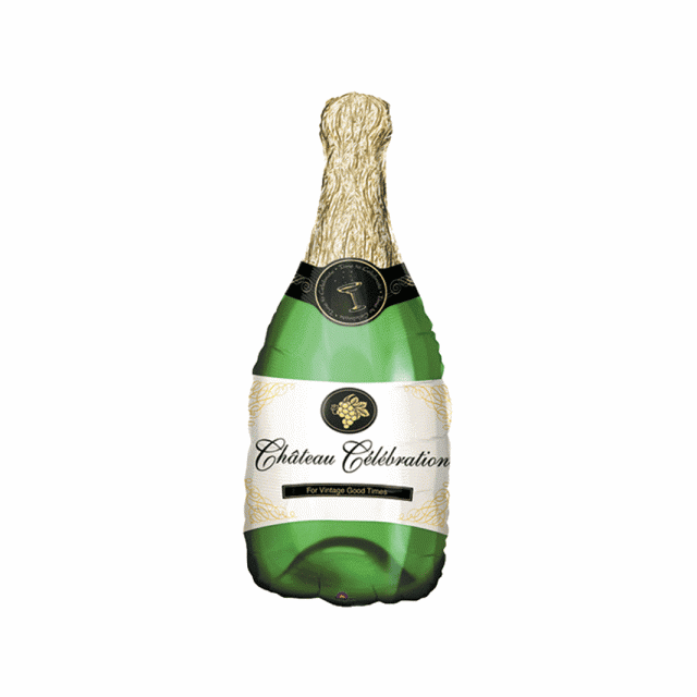 XXL Champagner Celebration Flasche Ballon (mit Helium gefüllt) - Supershape helium