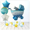 XXL It's a Boy Buggy Ballon Bouquet (mit Helium gefüllt)
