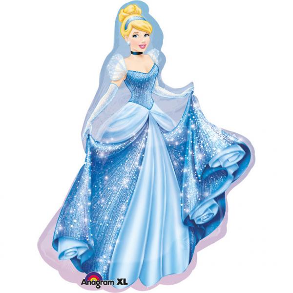XXL Prinzessin Cinderella Ballon (mit Helium gefüllt) - Supershape helium